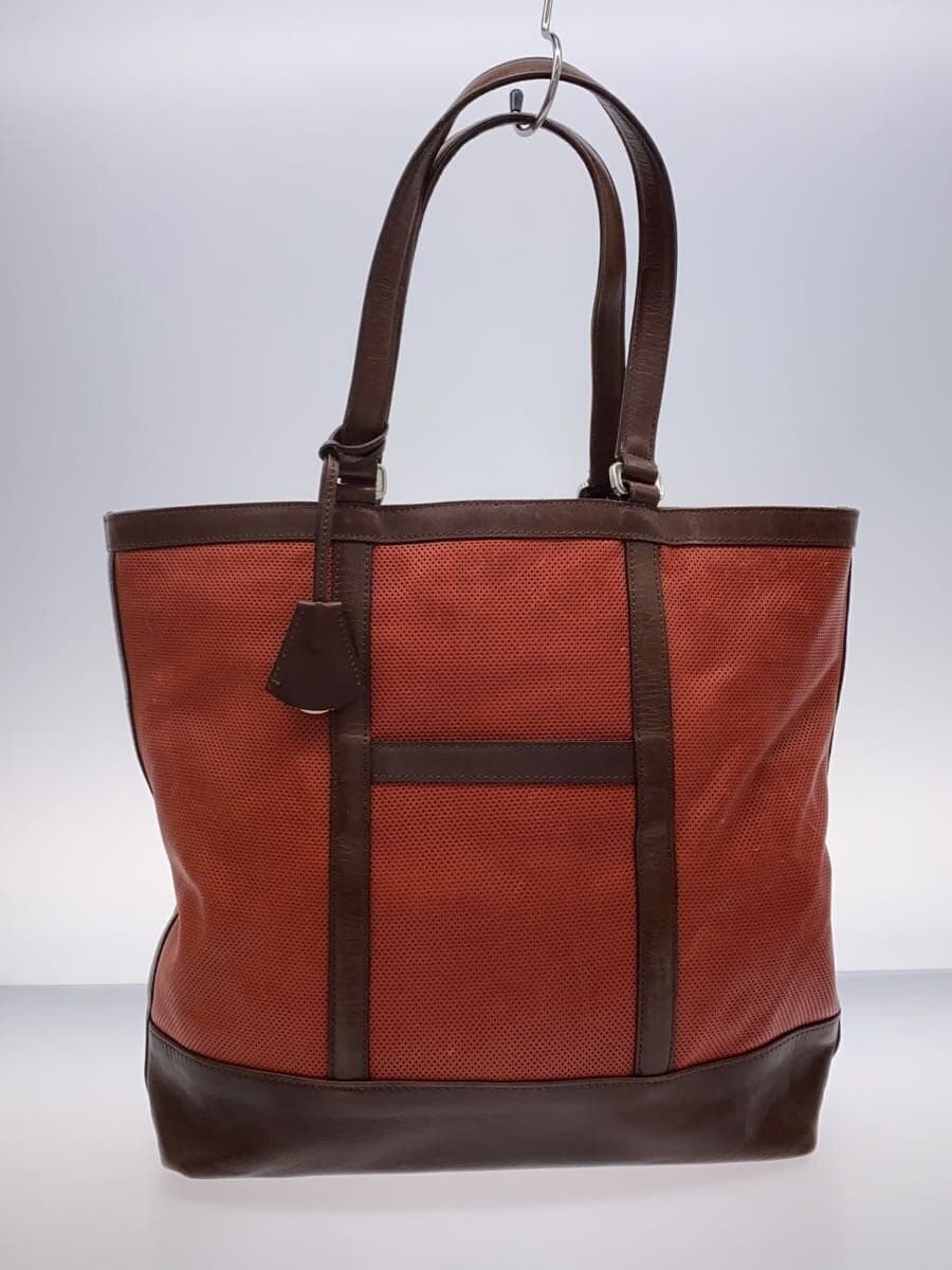 aniary IPL horizontal tote punching leather RED 3