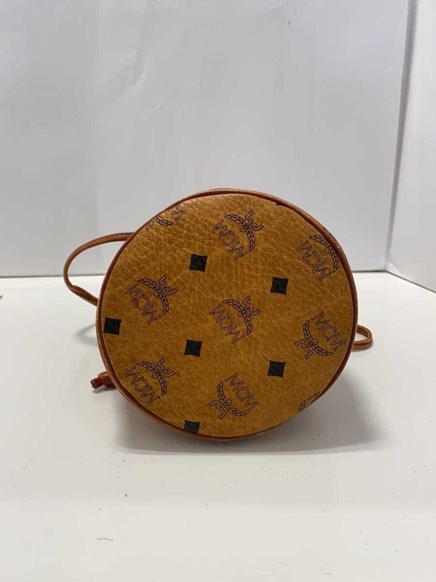 MCM Drawstring Shoulder Bag OLD Bag Leather Camel All Over Pattern MCM 4