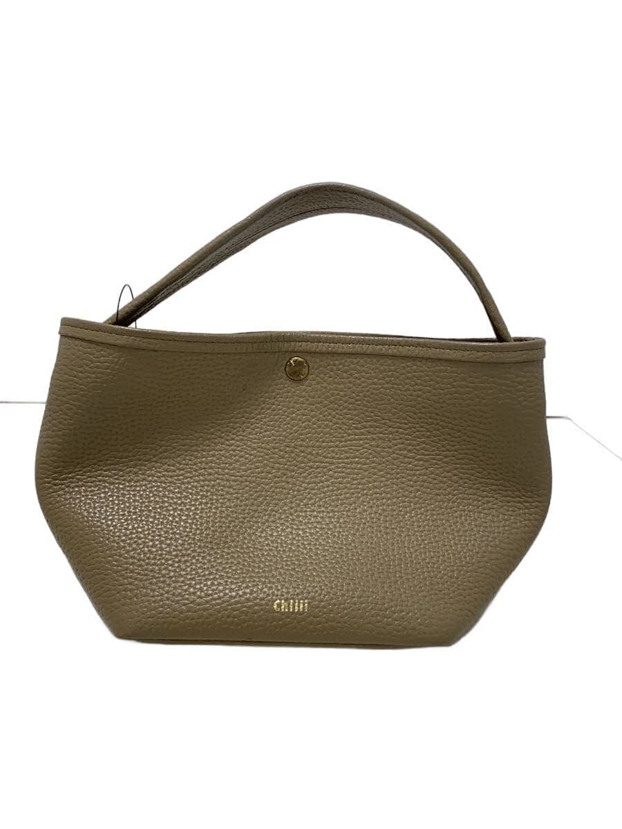 ch!iii handbag leather beige plain