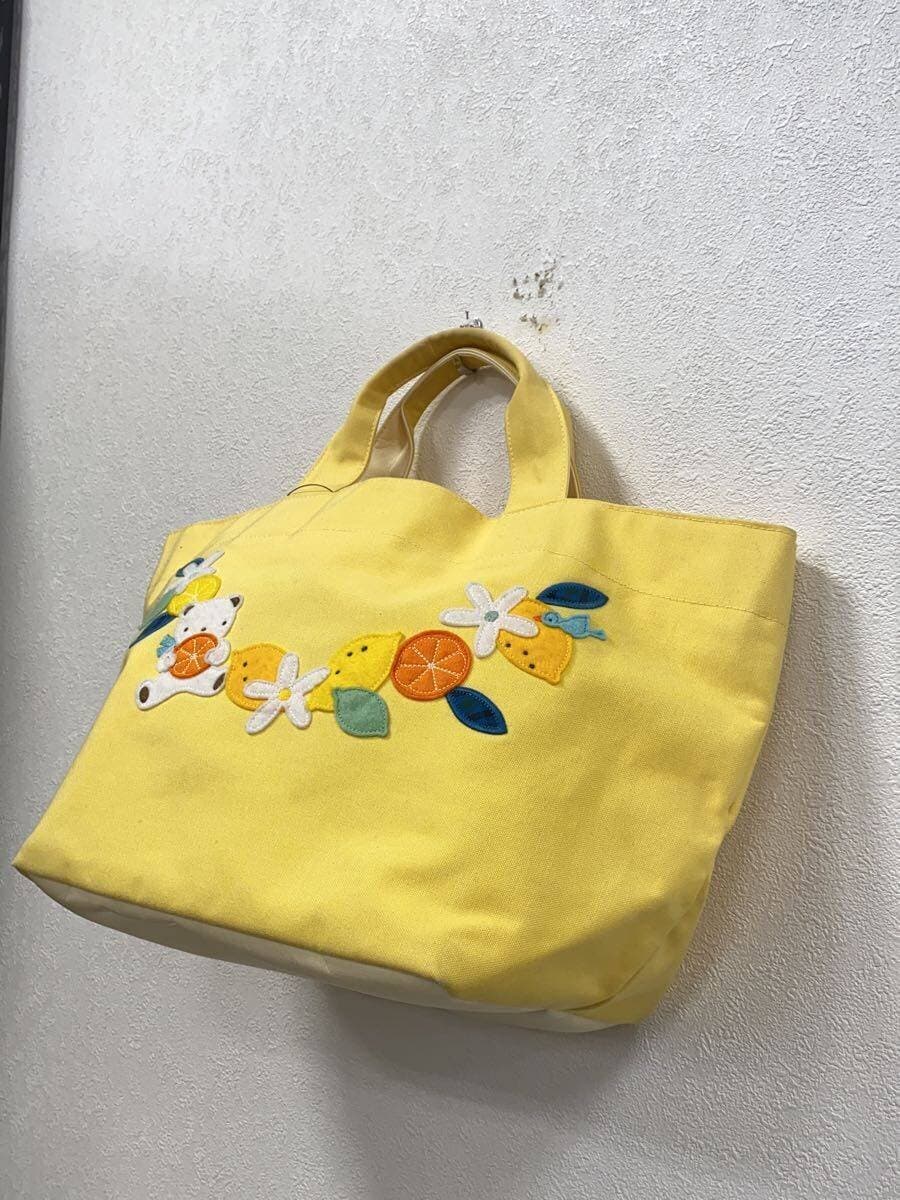 Familiar family show limited denim bag tote bag cotton YLW 2