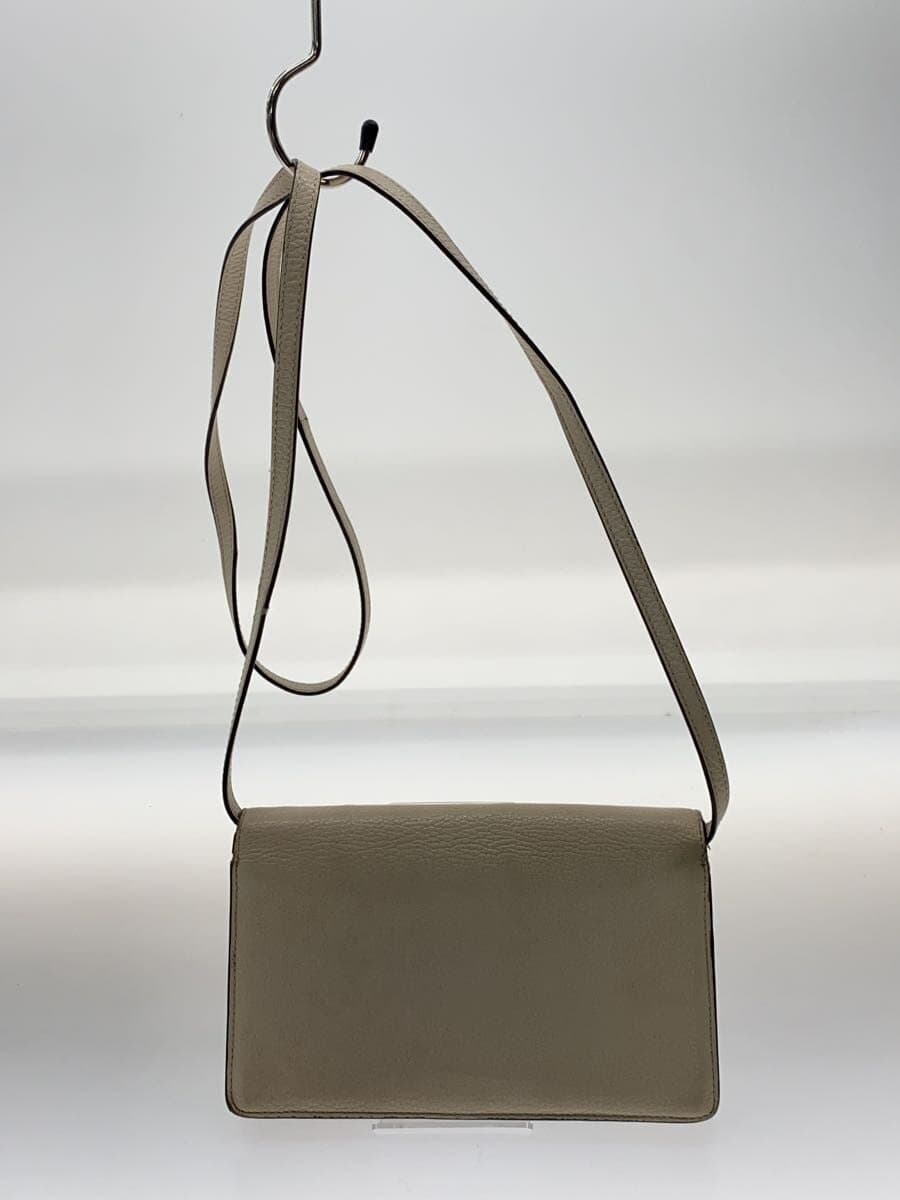 COACH Shoulder Wallet Leather WHT 3