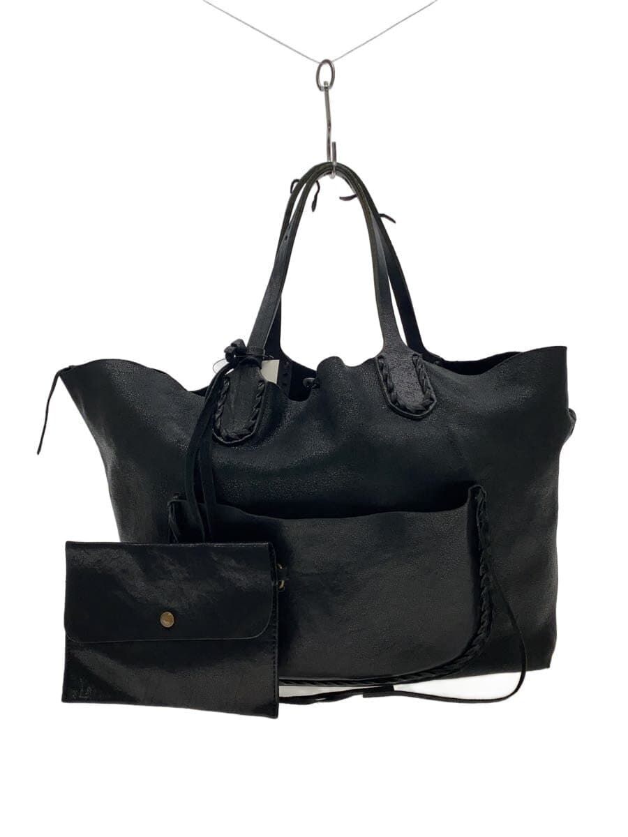RALPH LAUREN Made in Italy Tote Bag Leather BLK