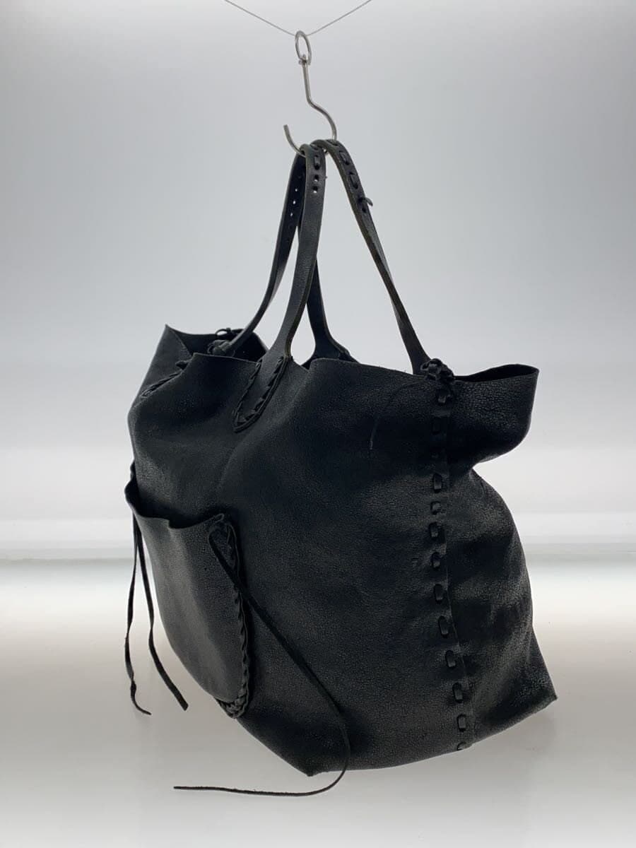 RALPH LAUREN Made in Italy Tote Bag Leather BLK 2