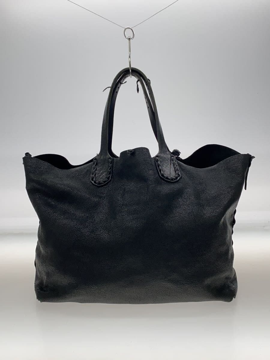 RALPH LAUREN Made in Italy Tote Bag Leather BLK 3