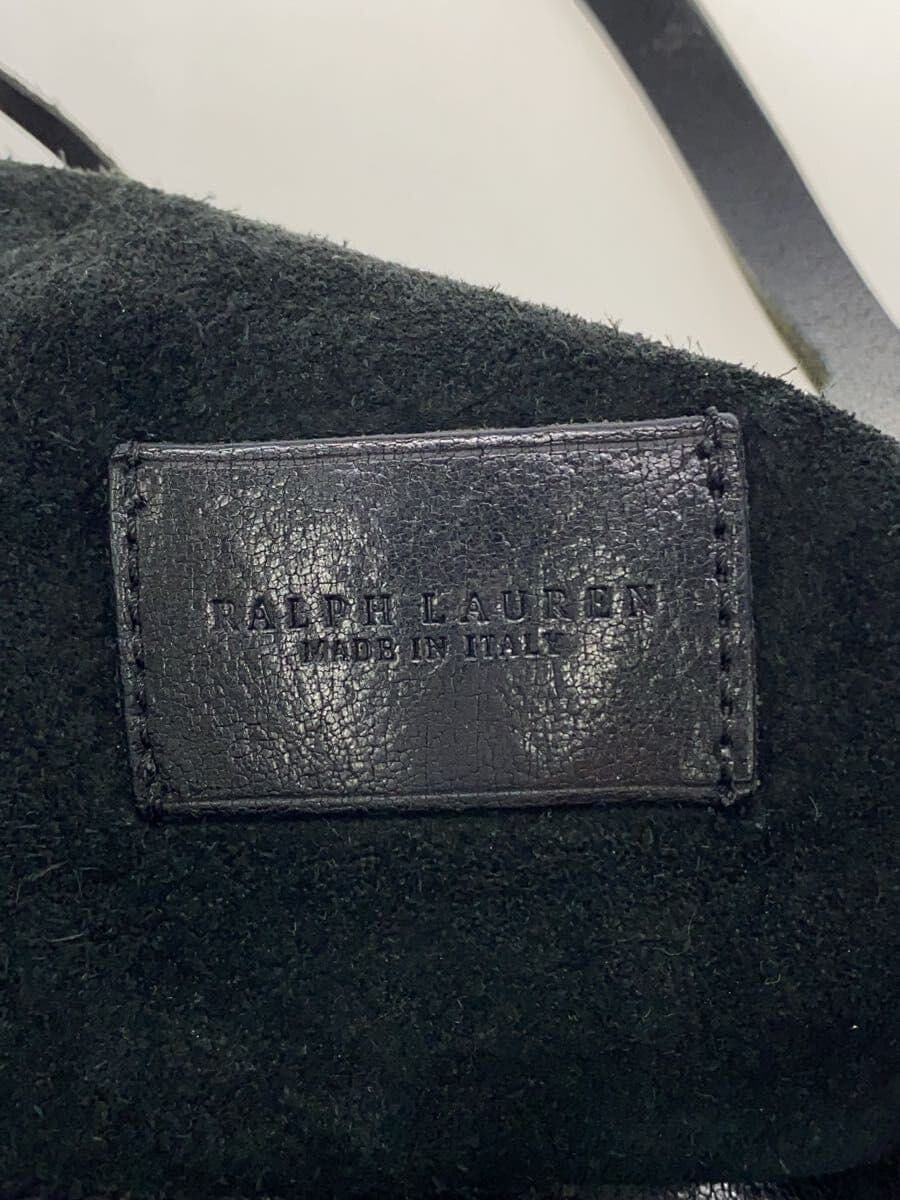 RALPH LAUREN Made in Italy Tote Bag Leather BLK 5