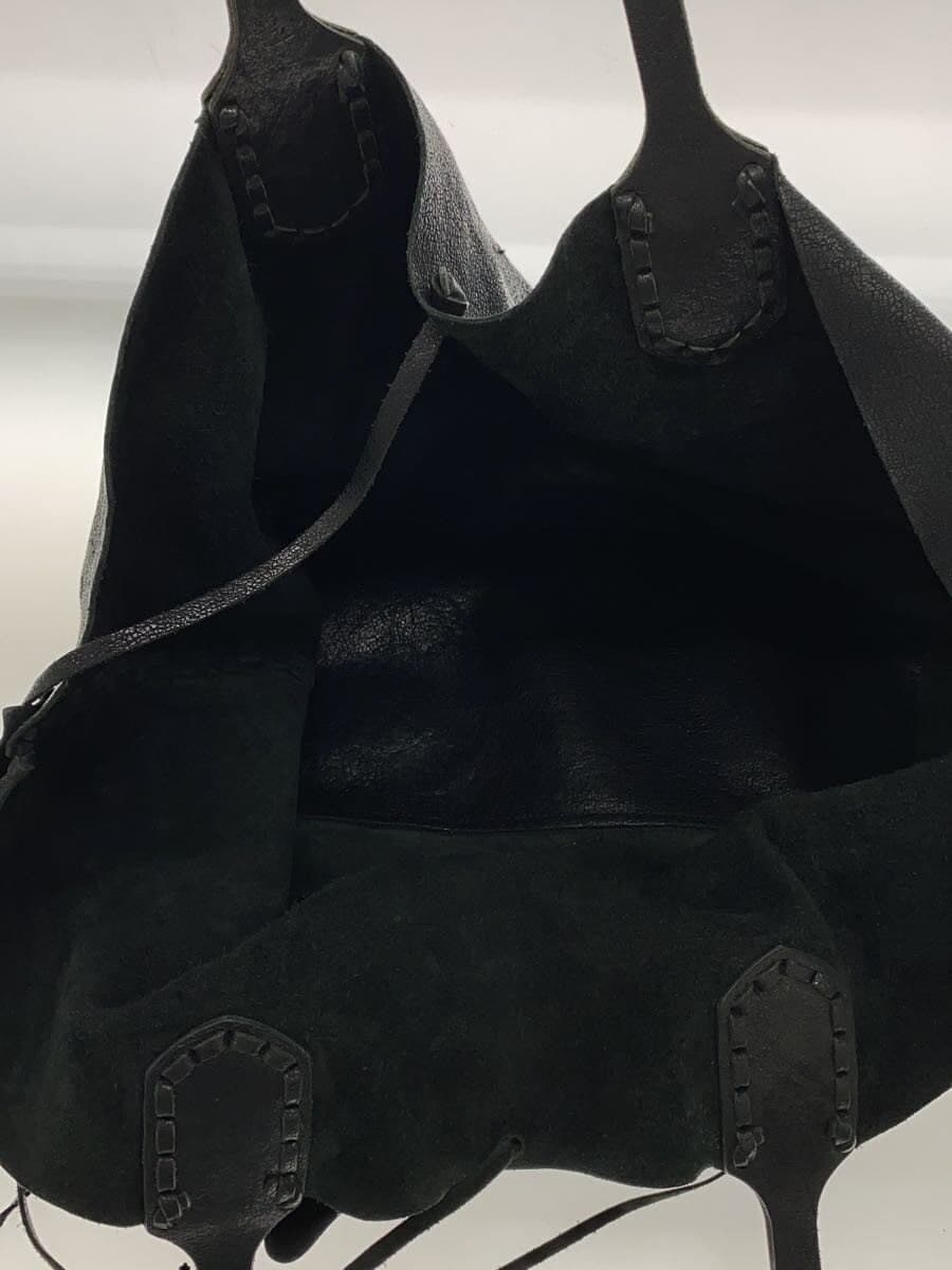 RALPH LAUREN Made in Italy Tote Bag Leather BLK 6