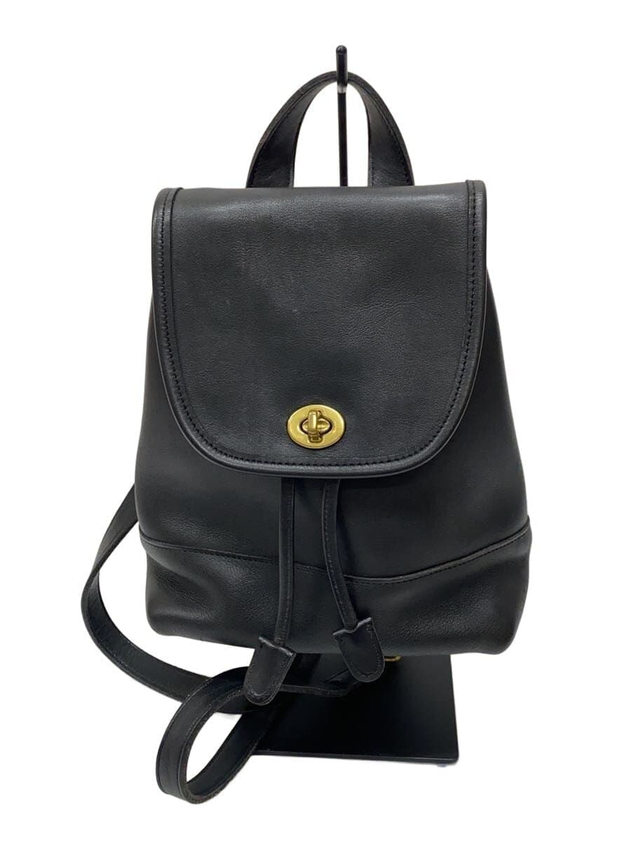 COACH Backpack Leather BLK Solid 9960