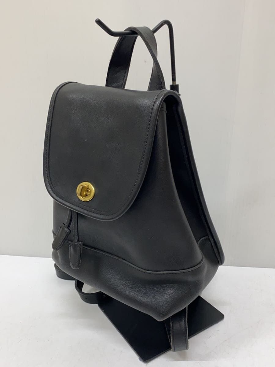 COACH Backpack Leather BLK Solid 9960 2