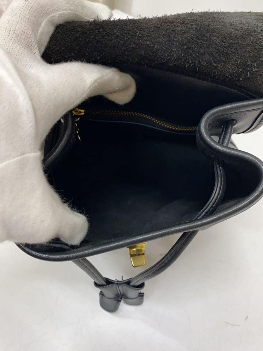 COACH Backpack Leather BLK Solid 9960 6