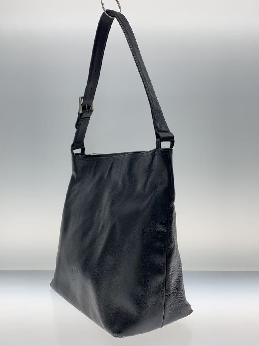 agnes b VOYAGE Shoulder Bag Leather BLK Solid 2