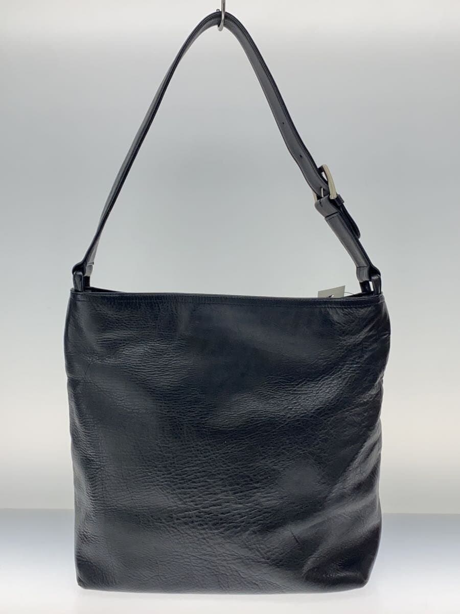 agnes b VOYAGE Shoulder Bag Leather BLK Solid 3