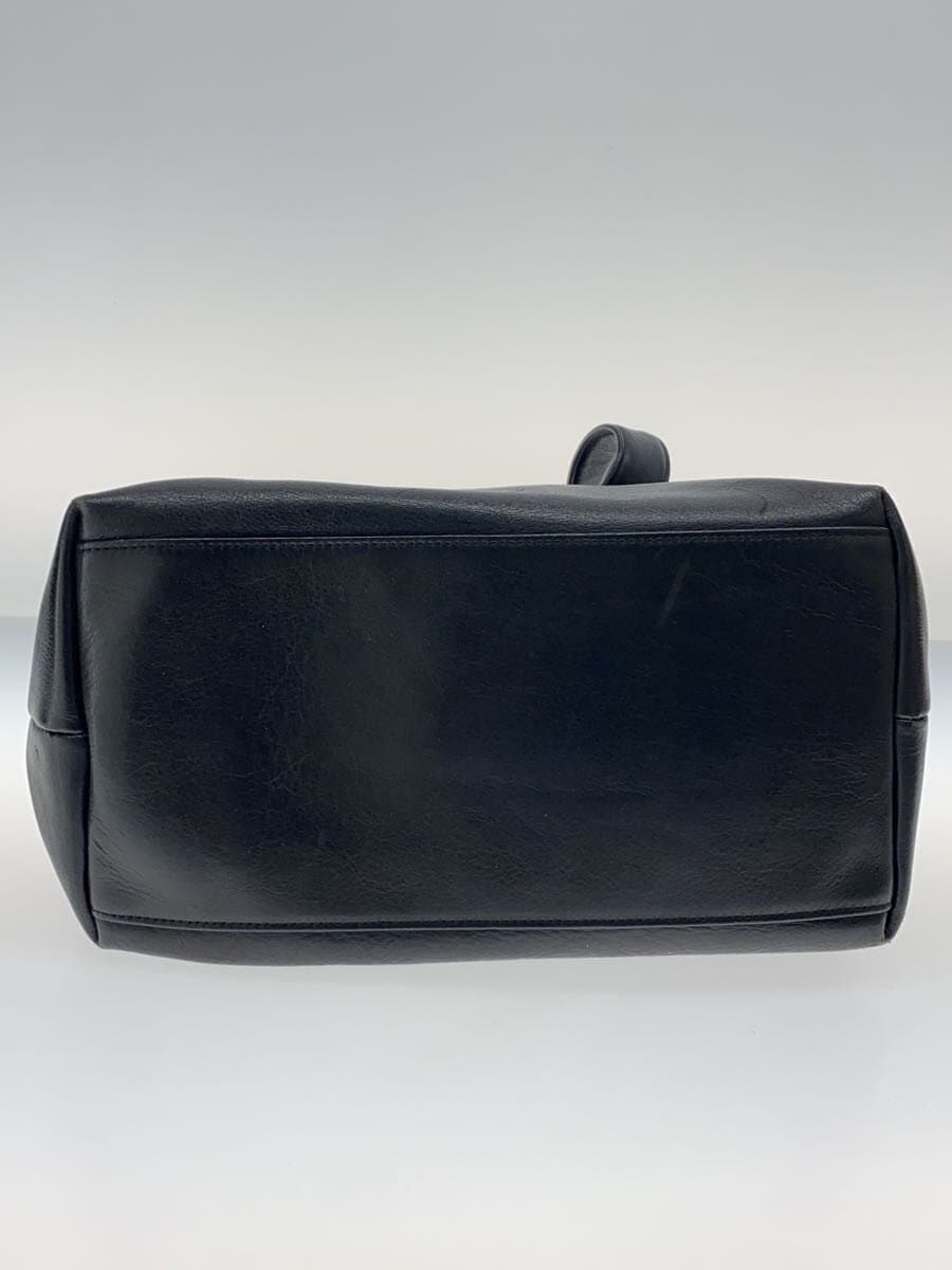 agnes b VOYAGE Shoulder Bag Leather BLK Solid 4