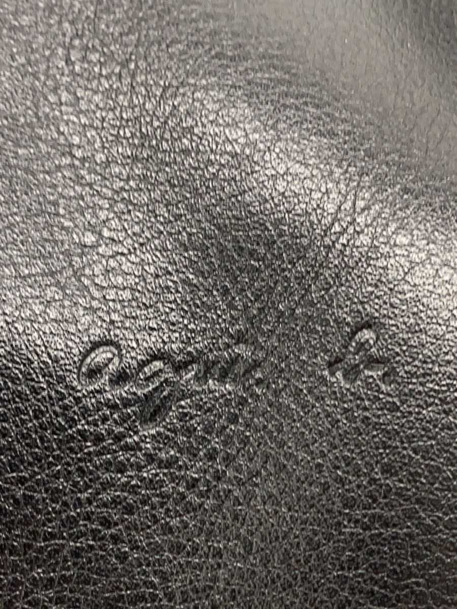 agnes b VOYAGE Shoulder Bag Leather BLK Solid 5