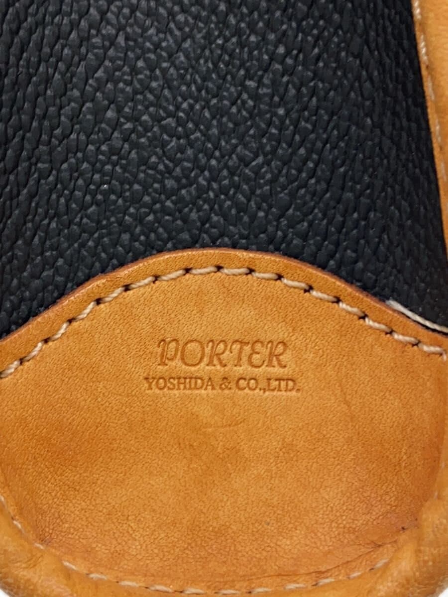 PORTER GIRL Shoulder Bag Leather KHK Solid 5