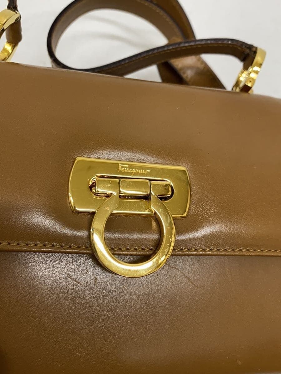 Salvatore Ferragamo Shoulder Bag Leather CML Solid 5