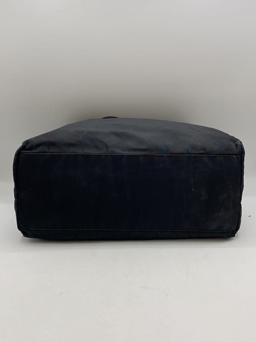 PRADA Tote Bag Nylon BLK Triangle Logo Inside Tear 。 4