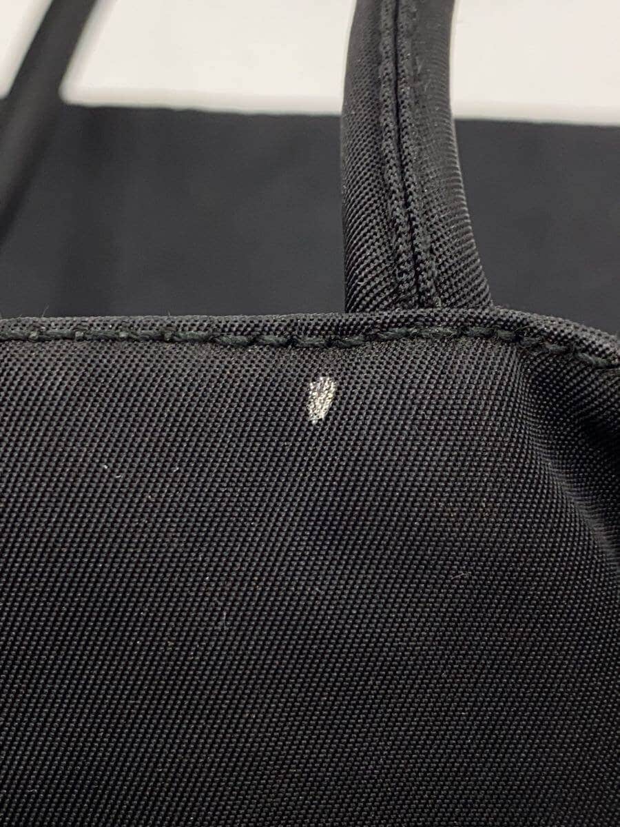 PRADA Tote Bag Nylon BLK Triangle Logo Inside Tear 。 8