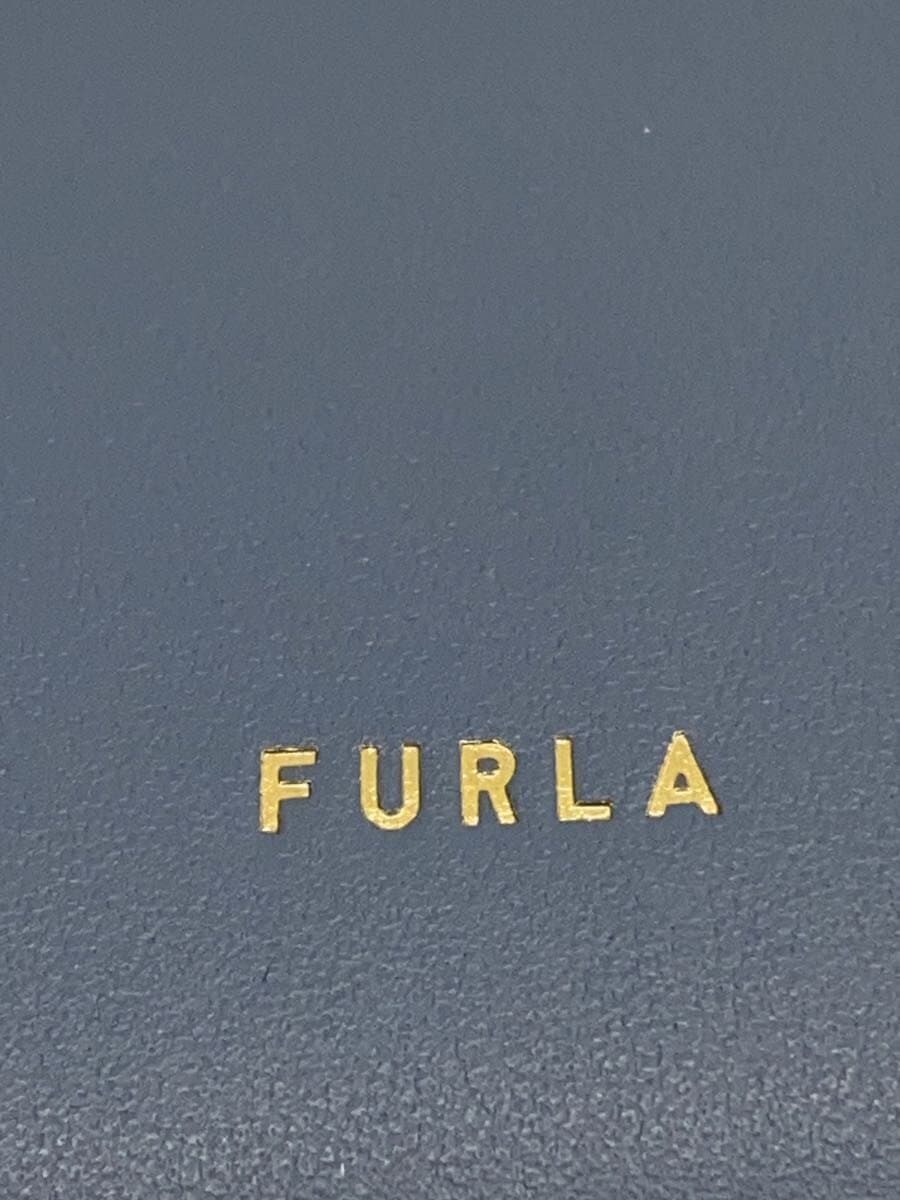 FURLANUVOLA S Boston Bag Shoulder Bag Leather BLU Solid 5