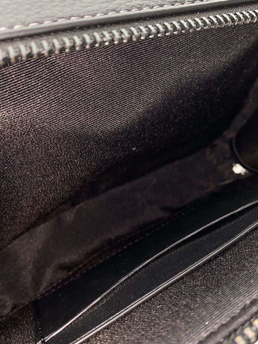 COACH Shoulder Bag Leather BLK Solid CM113 6