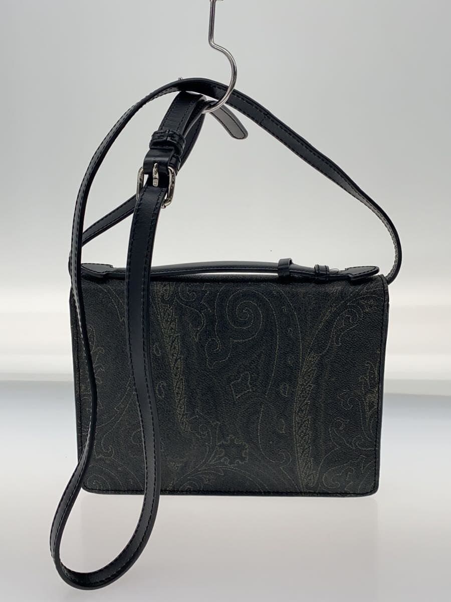 ETRO Shoulder Bag Leather GRY All Over Pattern 3