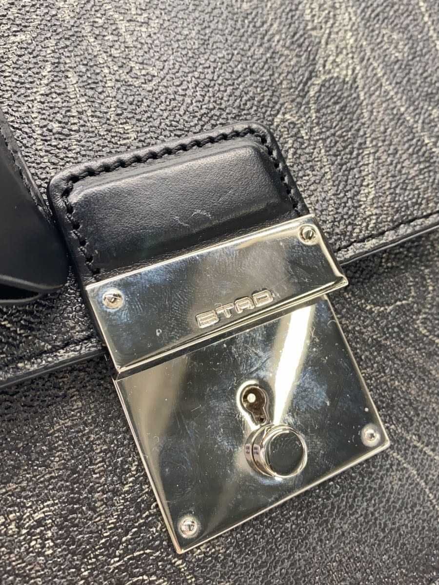 ETRO Shoulder Bag Leather GRY All Over Pattern 5