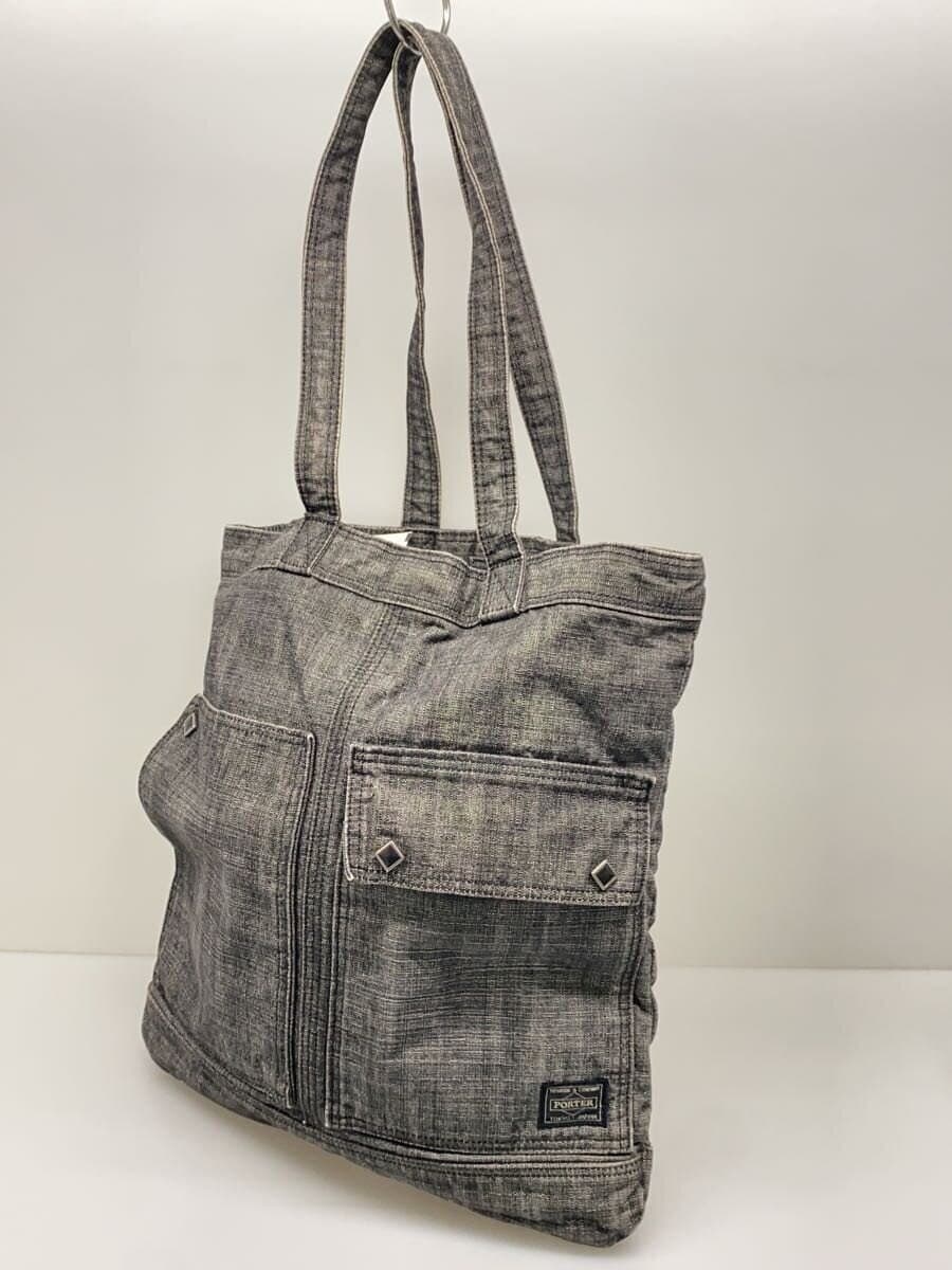 PORTER Tote Bag Denim BLK Solid 2