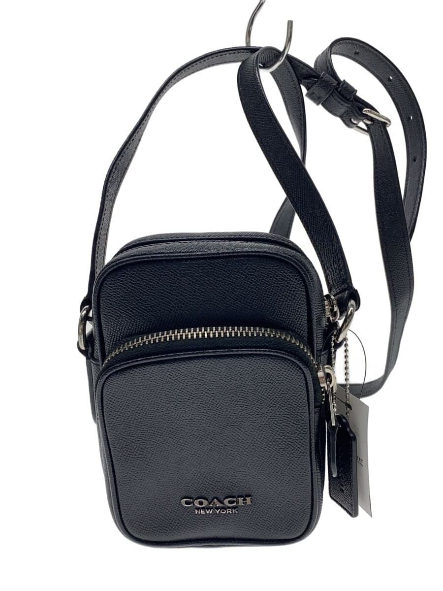 COACH shoulder bag leather black plain F72515