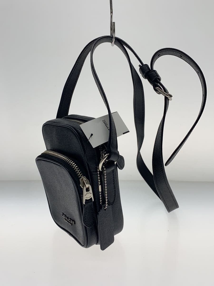 COACH shoulder bag leather black plain F72515 2