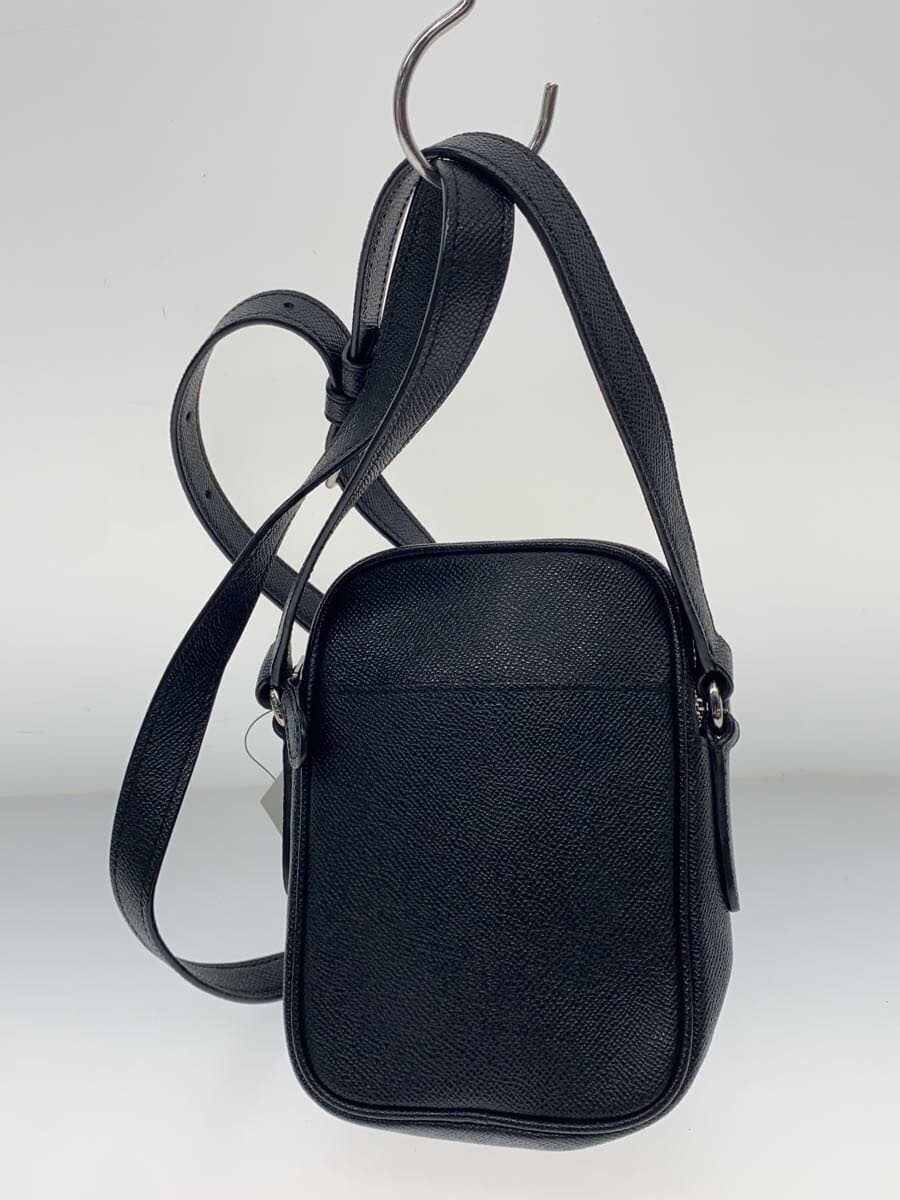 COACH shoulder bag leather black plain F72515 3