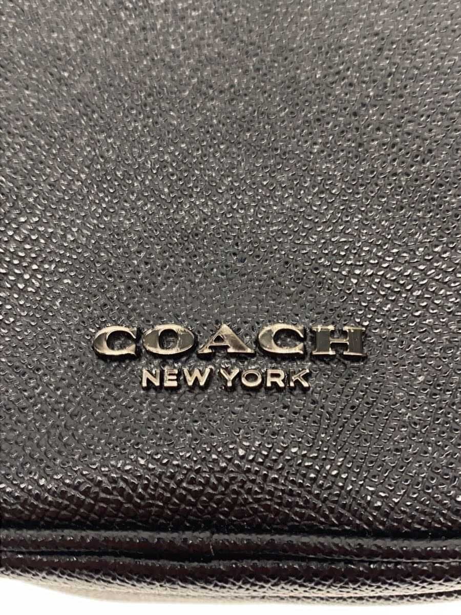 COACH shoulder bag leather black plain F72515 5