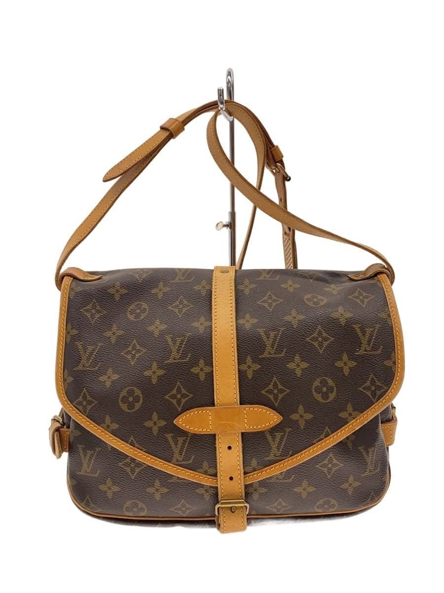 LOUIS VUITTON 1) Soumure 30 Monogram Canvas PVC BRW M42256