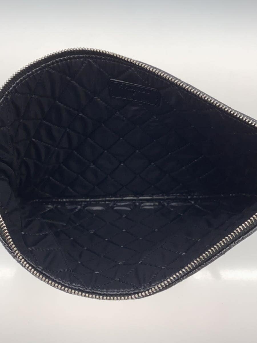 CHANEL Clutch Bag BLK All Over Pattern 6