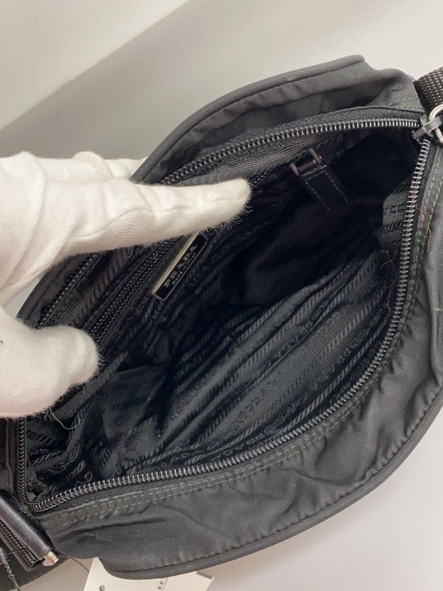 PRADA Shoulder Bag Nylon BLK Solid 6