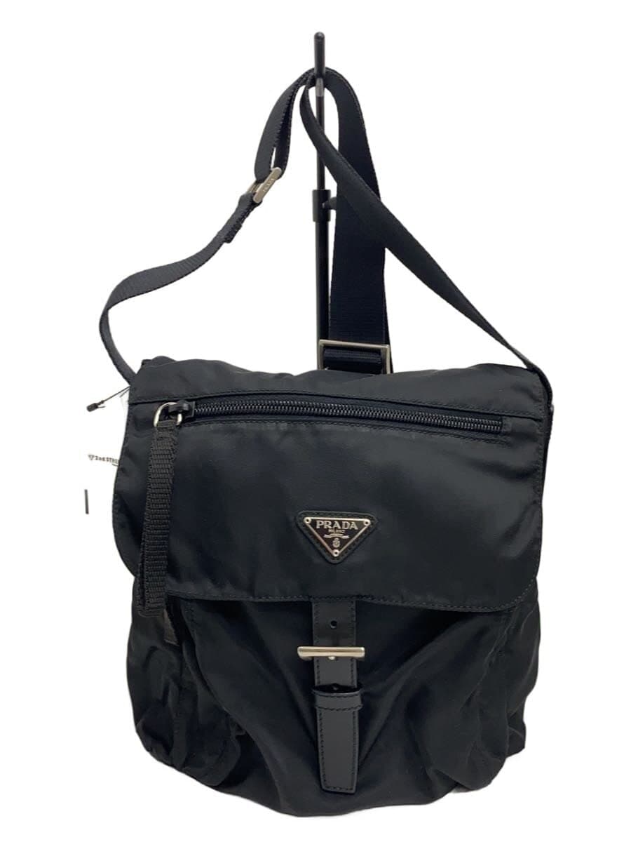 PRADA Shoulder Bag Nylon BLK Solid