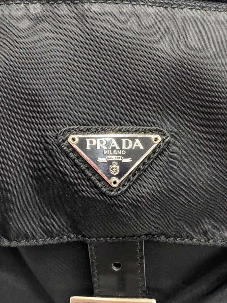 PRADA Shoulder Bag Nylon BLK Solid 5