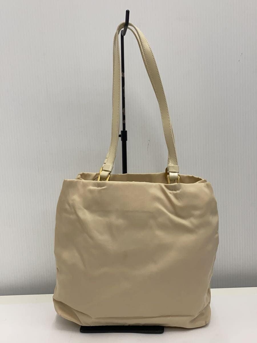 PRADA Tote Bag Nylon BEG Solid Color B11214 3