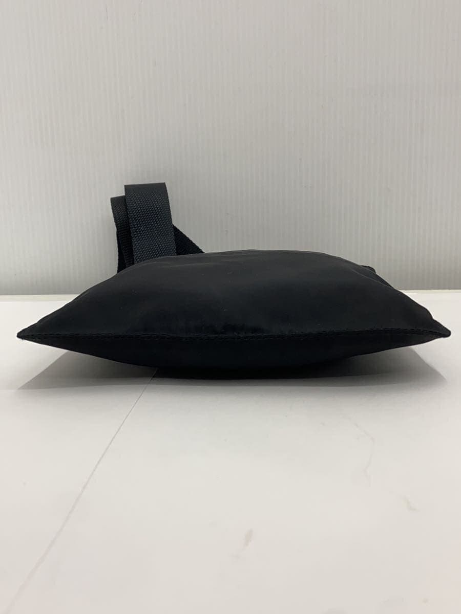 PRADA Shoulder Bag Nylon Black Sling Bag Metal Hardware Shows Signs of Wear 4