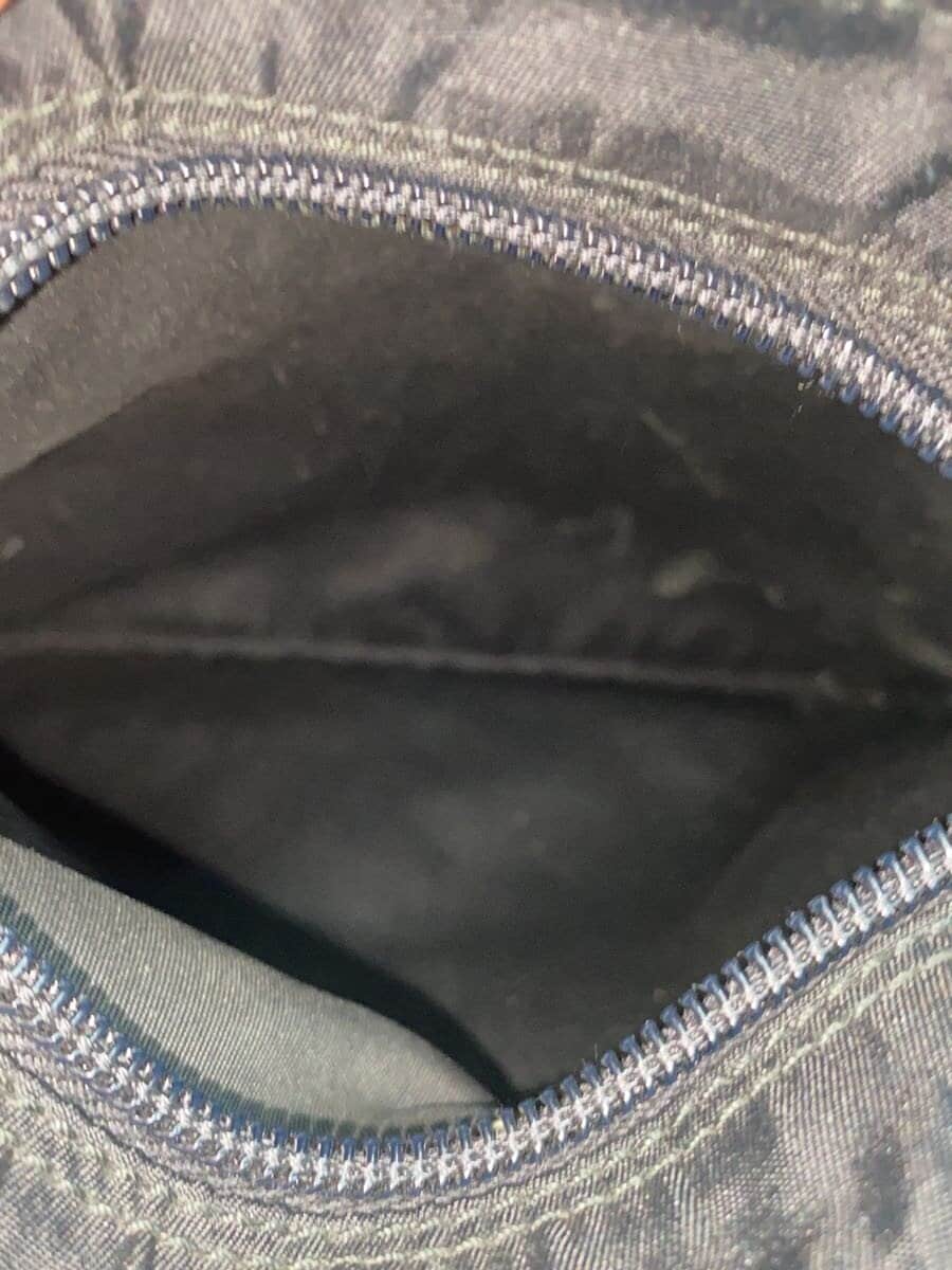 PRADA Shoulder Bag Nylon Black Sling Bag Metal Hardware Shows Signs of Wear 6