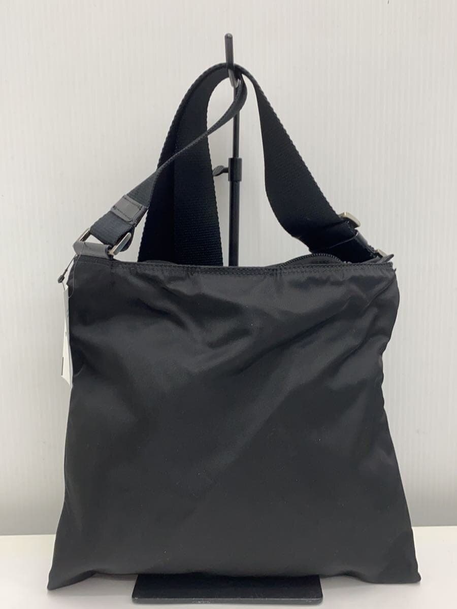 PRADA Shoulder Bag Nylon Black Solid Color 3