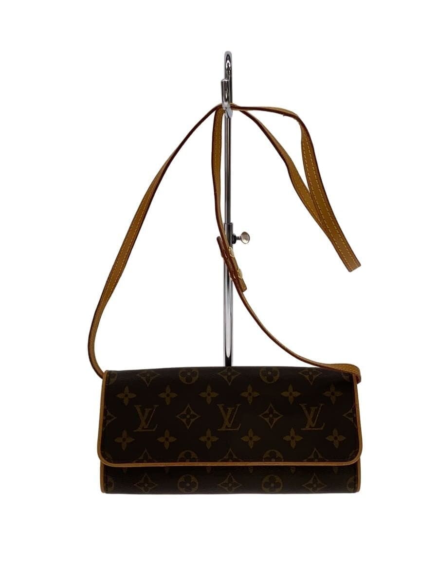 LOUIS VUITTON Pochette Twin GM_Monogram Canvas PVC BRW