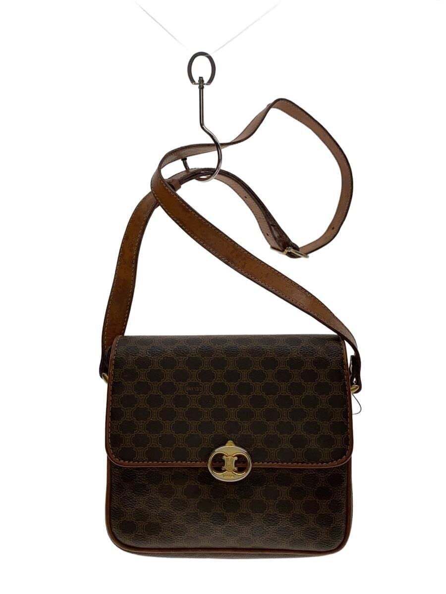 CELINE Shoulder Bag BRW All Over Pattern