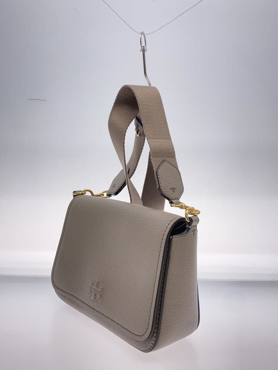 TORY BURCH Shoulder Bag Leather GRY Solid 144688 2