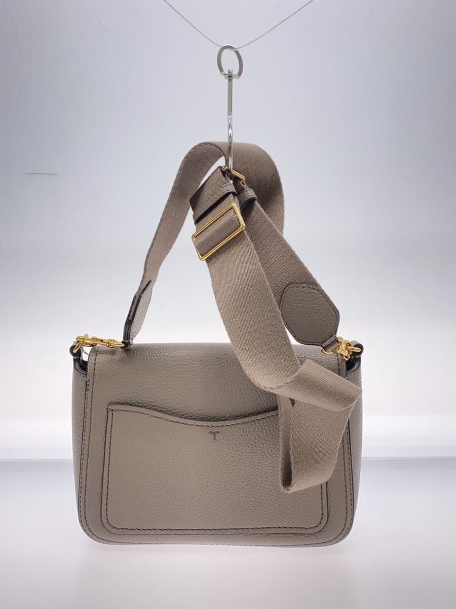 TORY BURCH Shoulder Bag Leather GRY Solid 144688 3