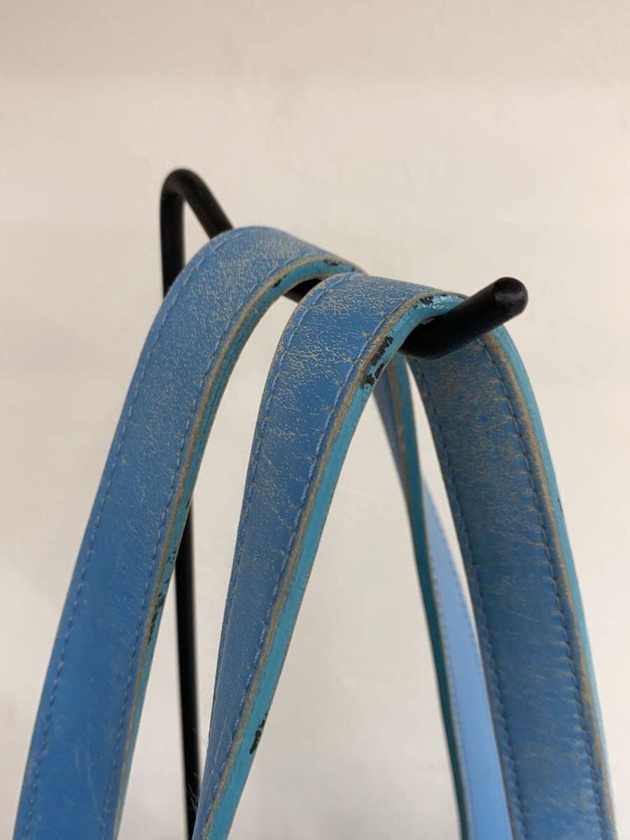 CHANEL tote bag nylon blue all-over pattern 6