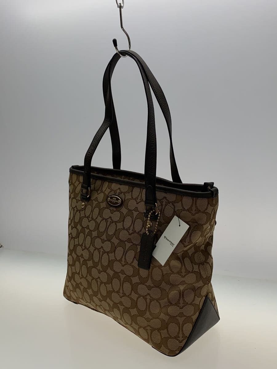 COACH Tote Bag_Signature Canvas BEG 2