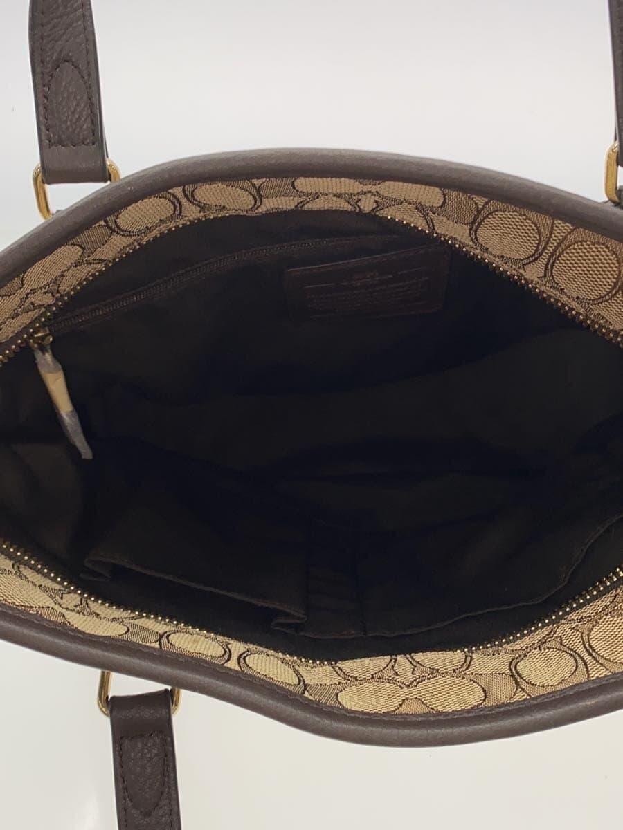 COACH Tote Bag_Signature Canvas BEG 6