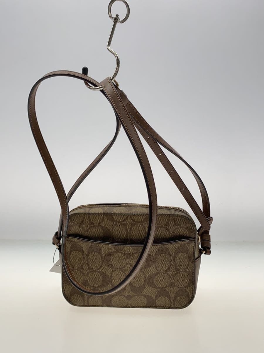 COACH Mini Camera Bag_Signature_Brown Leather 3
