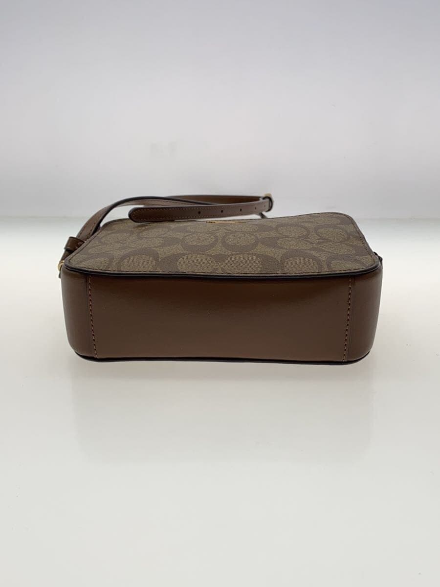 COACH Mini Camera Bag_Signature_Brown Leather 4