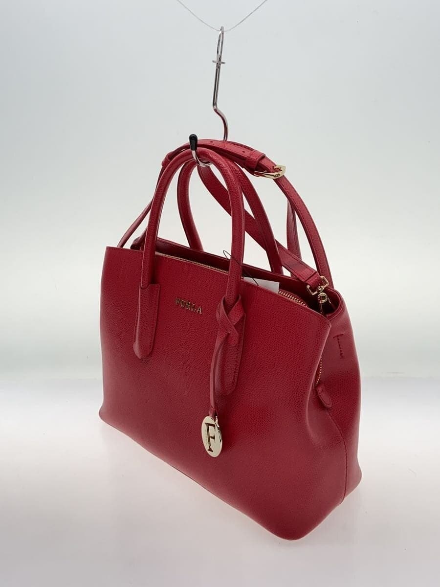 FURLA shoulder bag leather RED 2