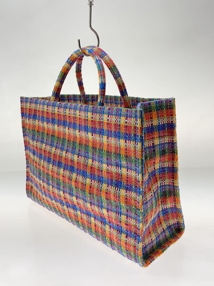 TSURU By MARIKO OIKAWA Straw Multicolor Tote Bag Check 2